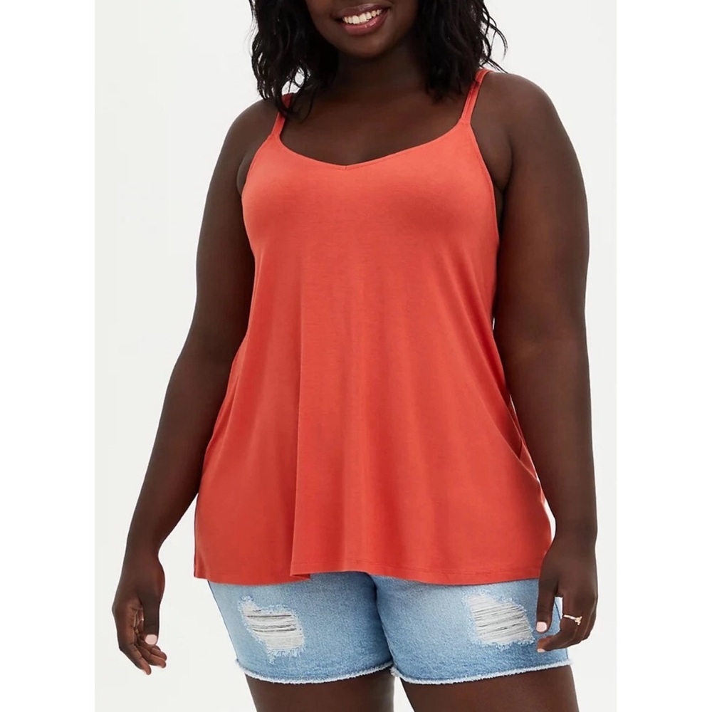 TORRID SUPER SOFT SWING CAMI TOP IN SOFT RUST Orange